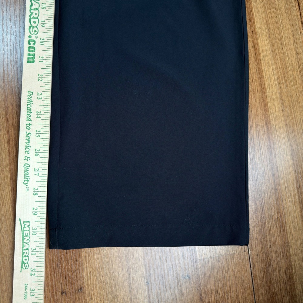 Black Tailored Wide Leg Pull On Stretch Travel Work Pants Size S Minimalist - Picture 4 of 6